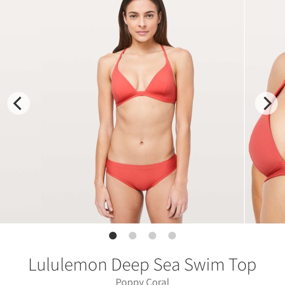 Lululemon coral deep sea swim bikini Top